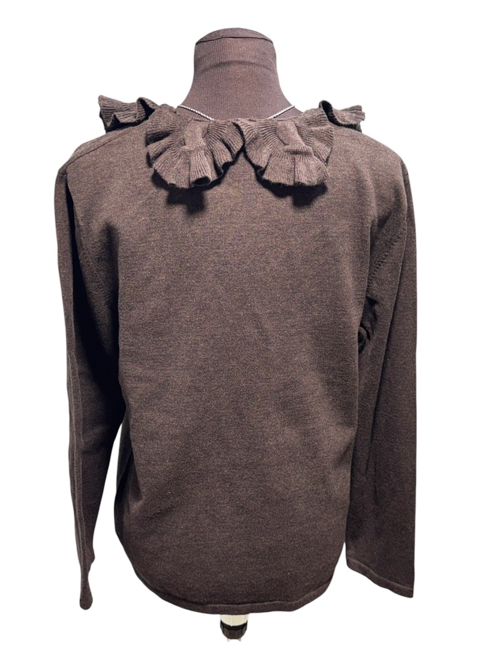 Y2K Timberlea Womens Brown Floral Embroidered Cardigan XL Boho Cottagecore - Picture 4 of 10